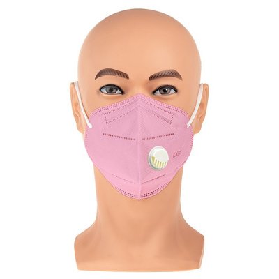 Респиратор маска 5-и слойная KN95 PM2.5 FFP2 в индивидуальной упаковке Розовый 1477991907 фото